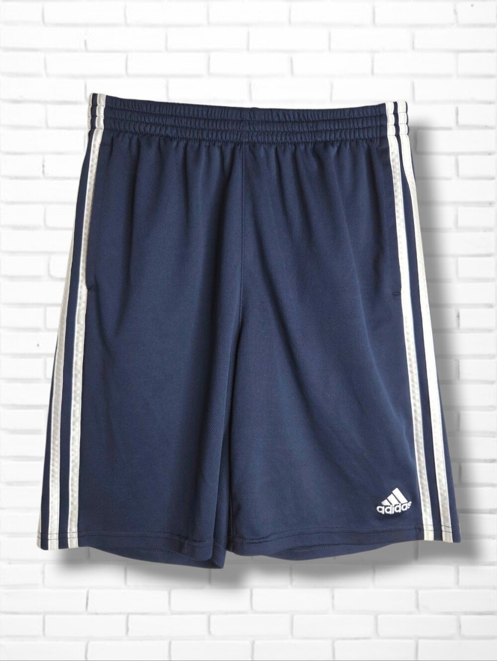 Adidas Regular Fit Blue Pull On Athletic Shorts Size XL/18/20 Kids